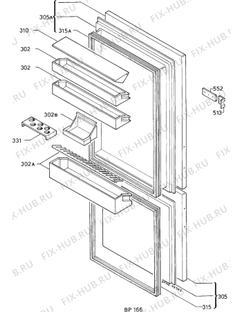 Взрыв-схема холодильника Atlas KX304-3 - Схема узла Door 003